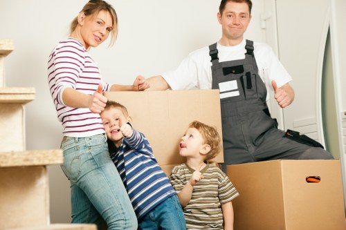 Careful packing of fragile items for a Wapping house move
